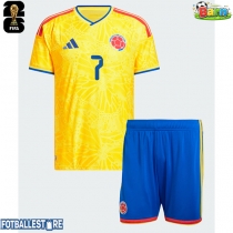 Colombia Luis Diaz #7 Hjemmedraktsett Barn VM 2026 Kortermet (+ Korte bukser)